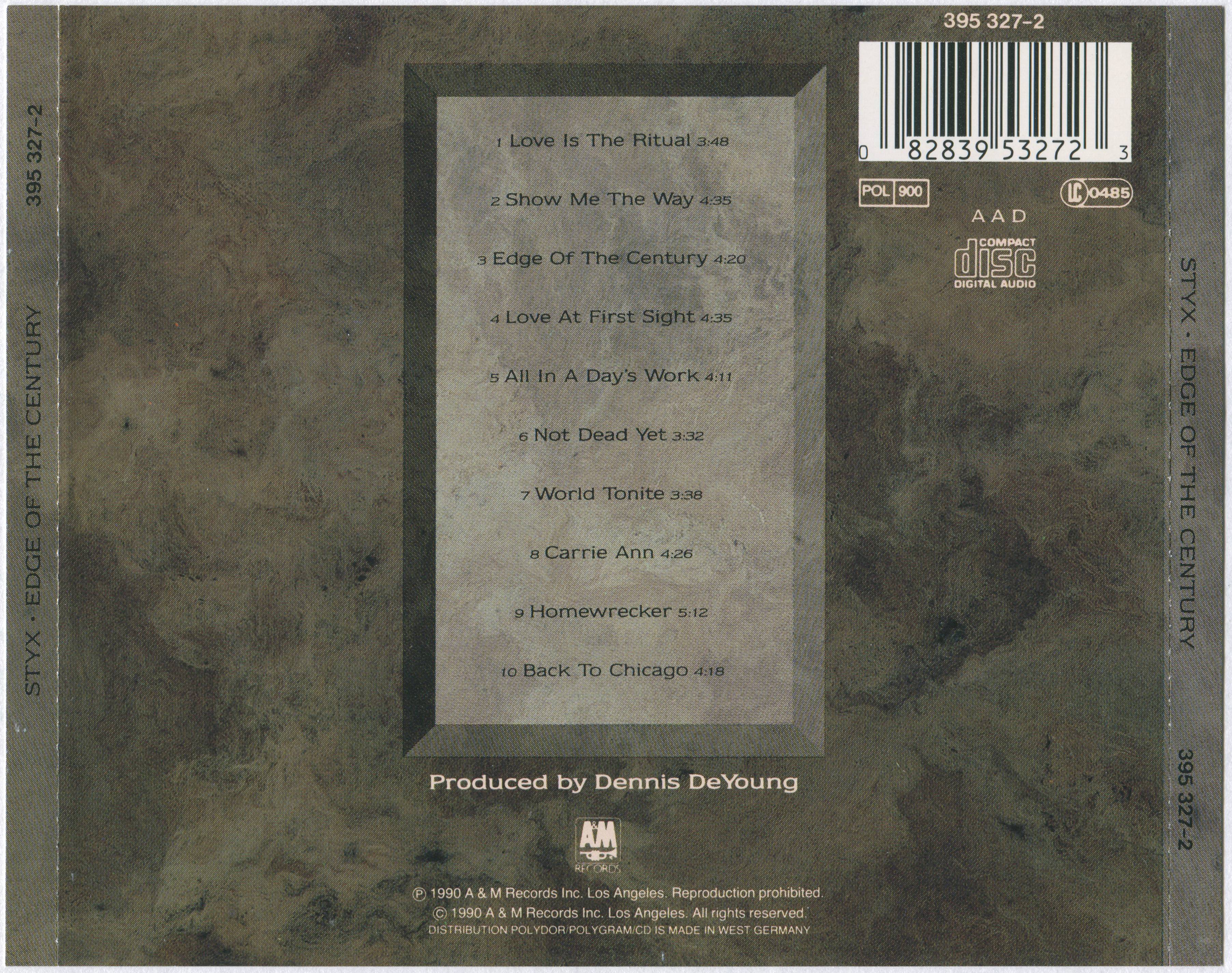 Styx  Edge Of The Century : Back